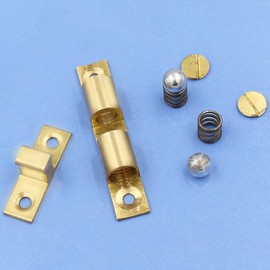 4 Pcs Double Ball Tension Roller Catch Brass Cabinet Door Latch Furniture Hardware for Cupboard Cabinet Closet Door, 47 MM Long