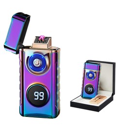 BABOBIU Electric Lighter Windproof Flameless Rechargeable Lighter Electric Arc Lighter Type C USB Plasma Lighter Cool Lighter with Fast Charging Port for Men, Partners, Friend (Multi)