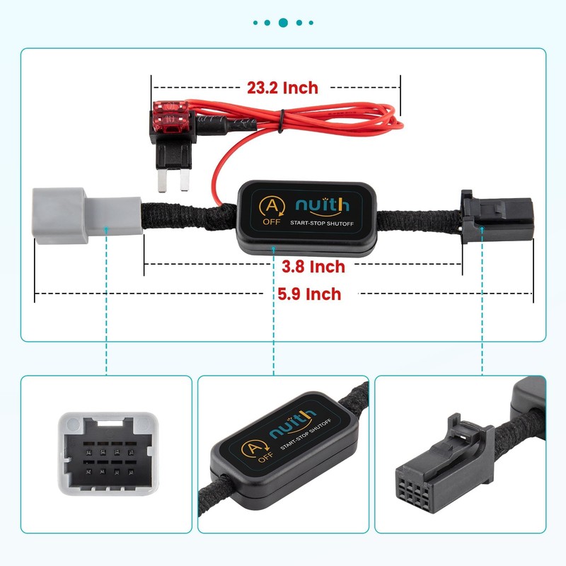 NuIth Auto Start Stop Deactivating Wire Harness for 2019-2023 Subaru