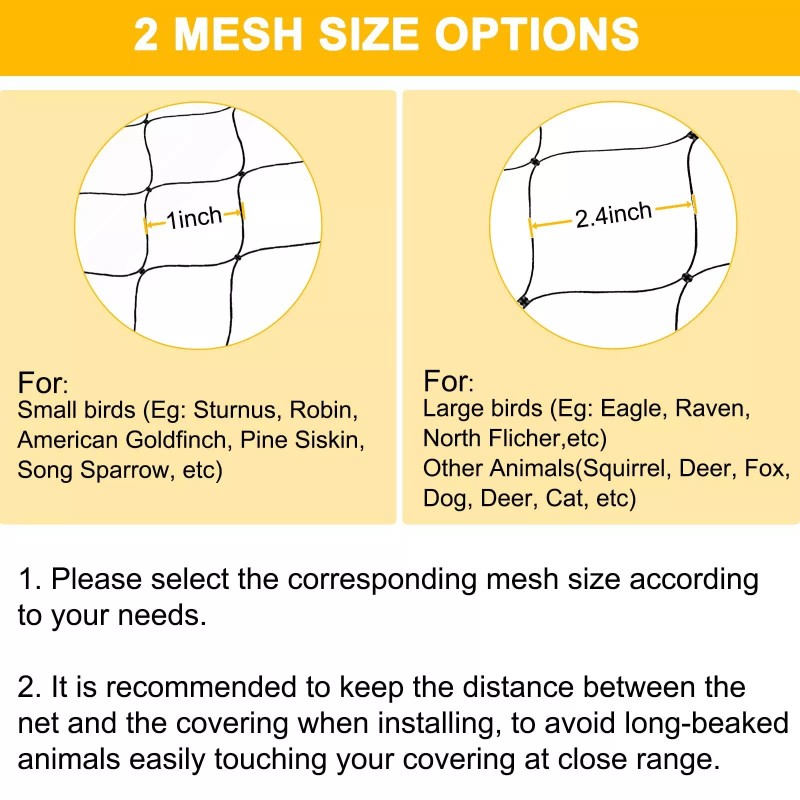 BSTPCOO Nylon Bird Netting 50'x50' with 2.4" Square Mesh Hawk
