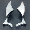 XKH- Motorcycle Chrome Spear Blade Mini Mirrors Compatible with Sportster
