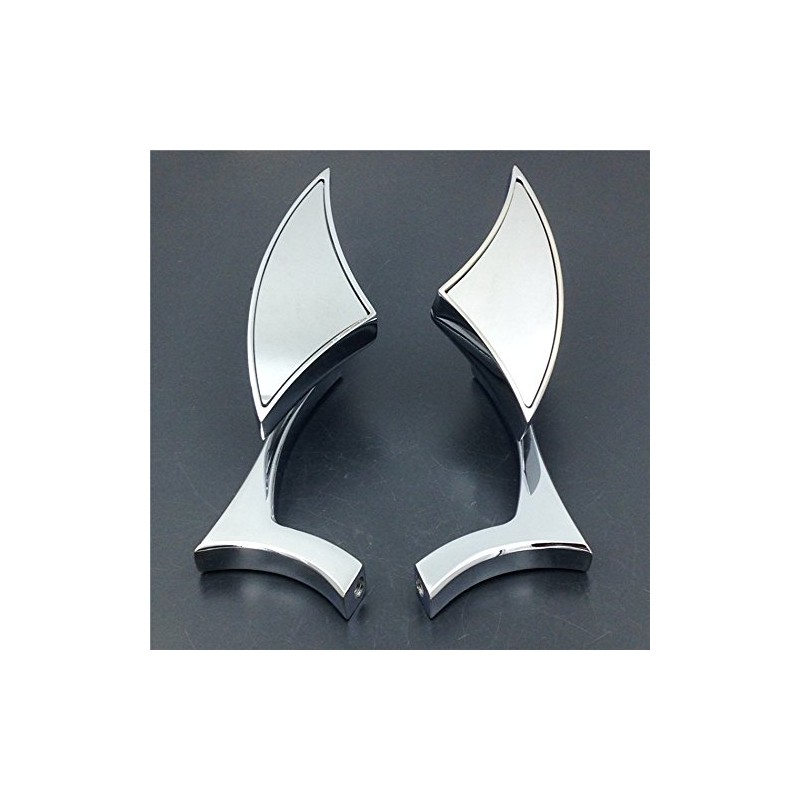 XKH- Motorcycle Chrome Spear Blade Mini Mirrors Compatible with Sportster