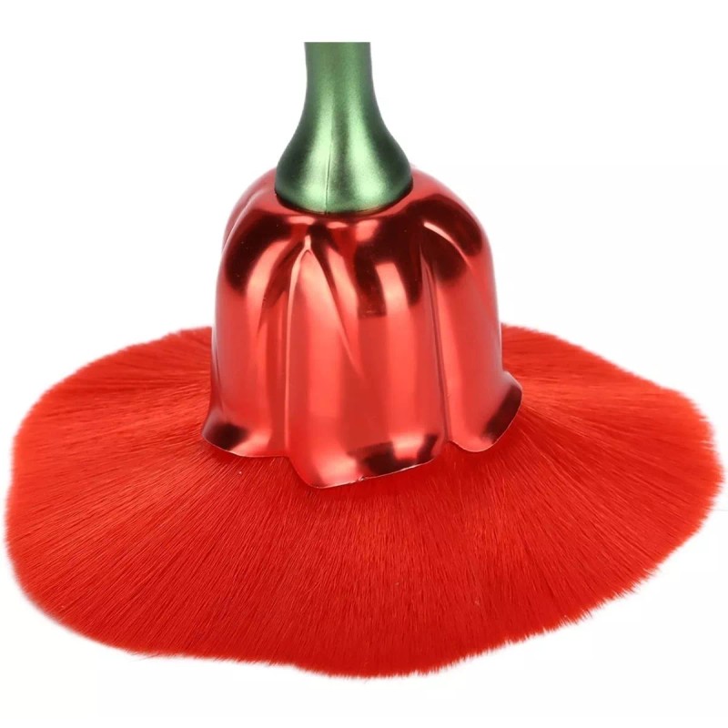 Brochasmx Brocha Para Rubor Forma De Rosa, Cepillo Para Polvo