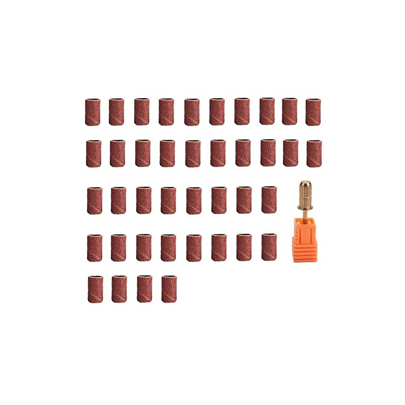 FULINJOY 40 Pcs Sanding Bands Nail Manicure #180 Grit File