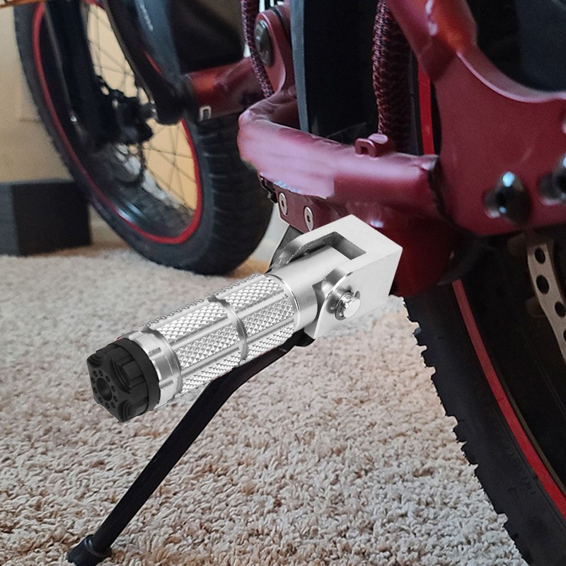 2Pcs Motorcycle Foldable Foot Pegs M8 Antislip Aluminium Alloy Universal
