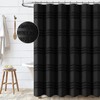 Dynamene 78 Inch Long Shower Curtain, Textured Tufted Chenille Striped