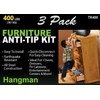 Hangman Anti-Tip Kit to Prevent Furniture Falling-Steel (TK-400-3)
