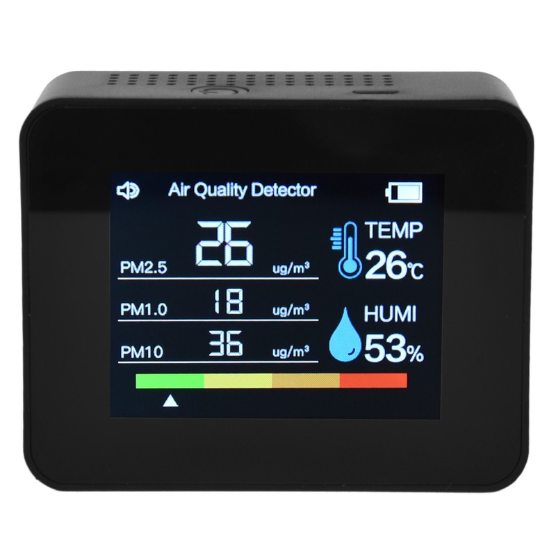 8 in 1 Air Quality Monitor with Gravity Sensor Carbon