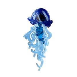 Aurasnap Glowing Jellyfish Hair Claw Clips - LIMITED Blue Acetate Hair Clips for Women| Secures Thin/Thick/Curly Hair | 3D Night Light Magic for Beach & Parties