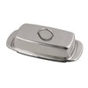 Fox Run Stainless Steel Double Butter Dish With Lid, 2