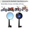 RATCHROLL 1 Set Universal Motorcycle Rear View Mirrors Adjustable Bar