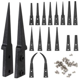 FEITA Anti Static Precision Tweezers ESD-Series Replacement Pointed, Curved & Flat Head, ESD Stainless Steel Twizzers Replaceable Carbon Fiber Plastic Tips With Locking Screws (8Types Each 1Pair)