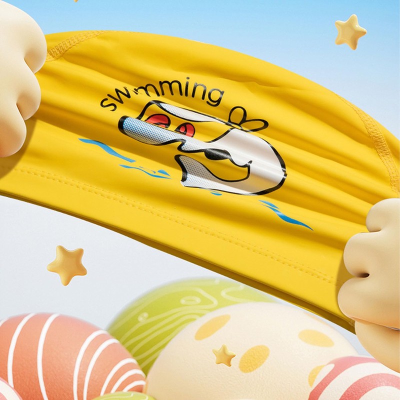 Kid Swimming Cap 3 pcs，Cute Children Cartoon Swimming Hat Caps,