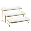 YHOSSEUN Large Tiered Serving Stand with Platters 3 Tier Serving