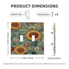 Azjincos Decorative Art Light Switch Covers Sun Flowers 2 Gang