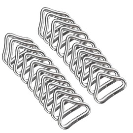 Abiphop 20PCS Trampoline Triangle Buckle Stainless Steel Triangle Ring Buckle V- Rings for Trampoline Replacement Parts Bag Trampoline Mat Craft