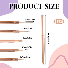 5PCS Nail Art Brushes Smooth to the Touch Not Easy to Fall Off Nail Art Tools Easy to Hold Reusable Exquisite and Stylish Nail Art Brush for Long Lines Details Fine Drawing Nail Dotting Drawing