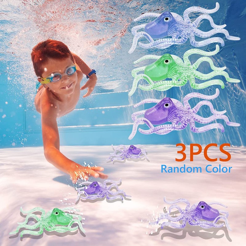 Children Summer Diving Toy Swimming Pool Underwater Octopus Shape Kids