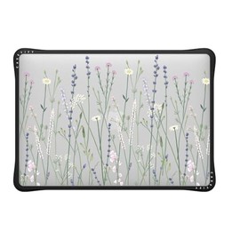 CASETiFY Impact MacbookPro 13-inch (M1/M2/Intel) Case [Enhanced Protective Corner Design/Ventilation Cutouts/Anti-Slip Grip] - Gigi Garden Florals - Clear Black