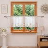 White Sheer Valance Lace Trim Pink Tulip Decor Farmhouse 60W