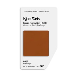 Kjaer Weis Cream Foundation Refill. Dark Shade, Medium Buildable Coverage Foundation with Neutral Undertone, Semi Matte Foundation, Certified-Organic, Cruelty Free Clean Makeup. D340 Perfection
