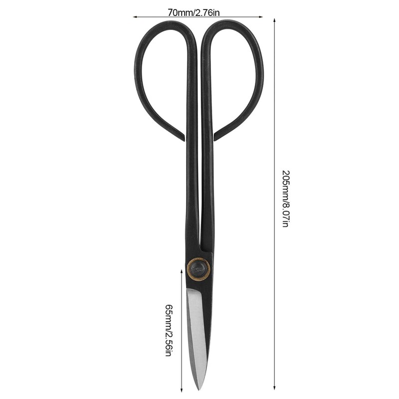 Bonsai Scissors 8inch(205mm), Japanese Bonsai Shears Long Handle Gardening Scissors