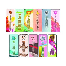 Creanoso Skip Counting Chart Bookmark Cards - Space Universe Theme (2-Set X 11 Cards) – Daily Counting Homeschool Fun Learning Bookmark Set