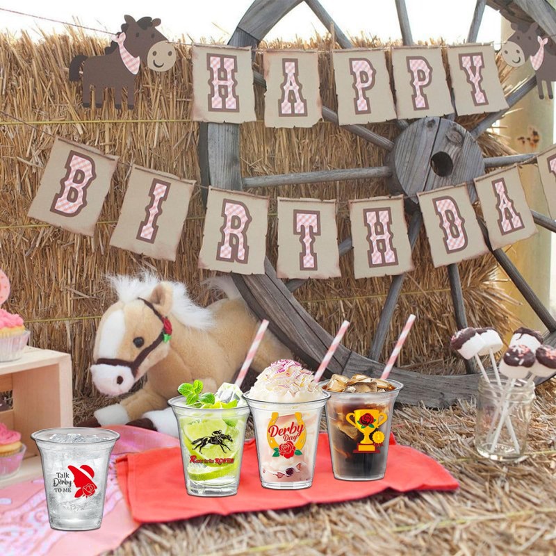 40 Pcs Derby Day Party Cups Kentucky Horse Racing Party