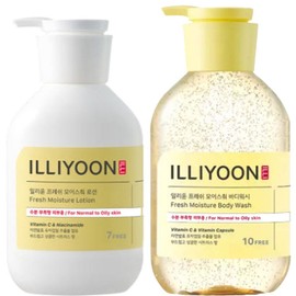 Illiyoon Fresh Moisture Body Lotion 350ml + Fresh Moisture Body Wash 500ml body set, 1 set / 일리윤 프레쉬모이스춰바디로션350ml+프레쉬모이스춰바디워시500ml 바디세트, 1세트