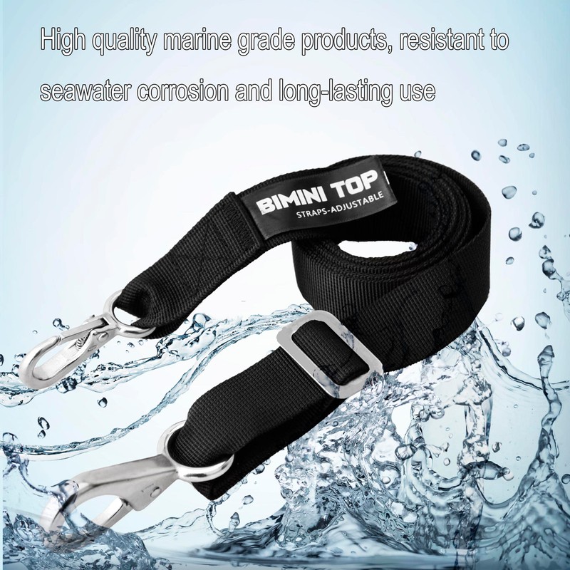 Adjustable Bimini Top Straps,Marine Awning Webbing Straps with Stainless Stee
