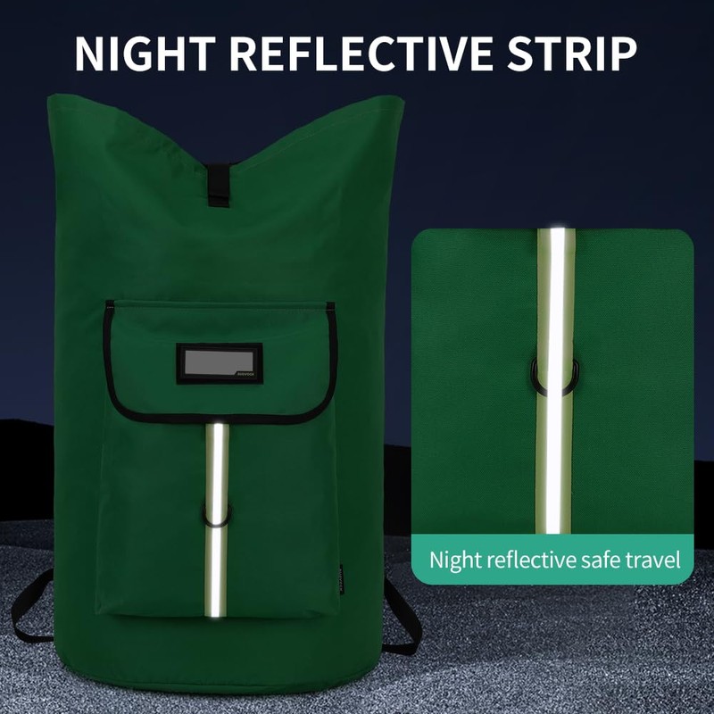 SUOVOCK Extra-Large Heavy Duty Laundry Bag Backpack - Drawstring Closure