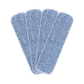 Replacement Microfiber Mop Pads - 18''x5'' Chenille Refill Dust Sweeping Pad Compatible with Bona Floor Mop, Reusable & Washable Dry Mopping Head Fits 17”-18” Floor Mop - 4 Packs