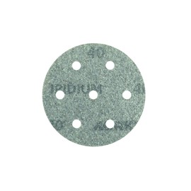 Mirka Iridium Premium Sandpaper Diameter 90 mm Velcro 7-Hole Grain 40 Pack of 50 / for Sanding Paint, Spatula, Primer, Wood, Steel, Mineral Materials, Plastic