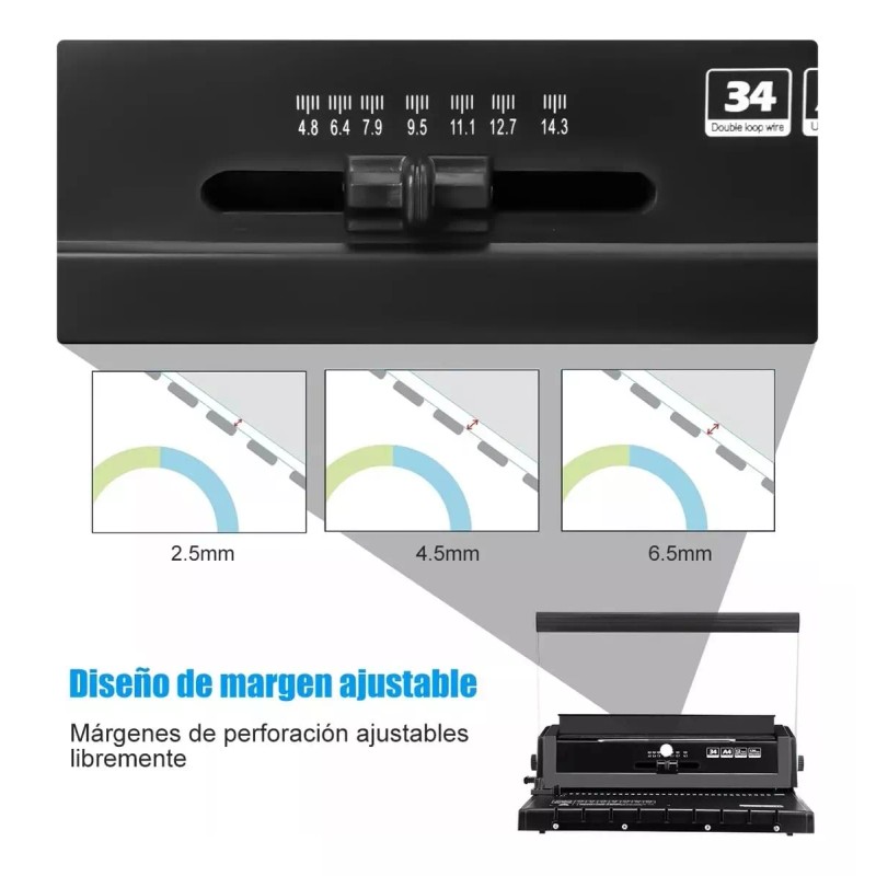 ZPL Máquina De Encuadernación Manual A4 Con 34 Agujeros ZPL
