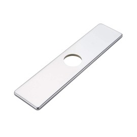 BATHLAVISH 10 Inch Kitchen Or Bathroom Sink Faucet Base plate Hole Cover Deck Plate Escutcheon Chrome Square 304 Stainless Steel