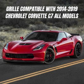 TMNIFLEG Front Grill Grille Compatible with Corvette C7 2014 2015 2016 2017 2018 2019 ALL Models Front Bumper Lower Grille Cover