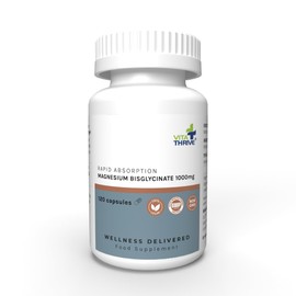 VitaThrive® Rapid Absorption Magnesium Bisglycinate 1,000mg (100mg Elemental Vegan Magnesium) – 120 Capsules
