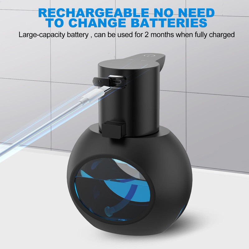 Automatic Soap Dispensers,15oz/420ml USB Touchless Automatic Foaming Soap Dispenser,Rechargeabled Wall