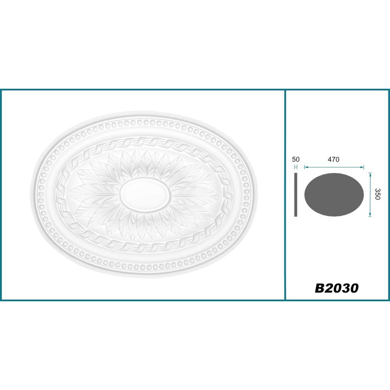 HEXIM Perfect Stucco rosette made of PU hard foam -