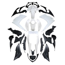 XMT-MOTO Fairing Bodywork Kit Fit For Yamaha YZF R3 2015-2018,YZF R25 2015-2017,Unpainted White