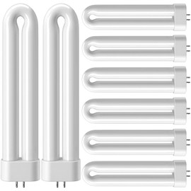 8 Pack Bug Zapper Light Bulb Replacement for 15W Bug Zapper with 4-Pin Base, Ful 15W-BL U Shaped Twin Tube Bulb for Outdoor Mosquito Zapper