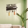 Key Holder for Wall, Metal Black Organizer Wall Mount, Key