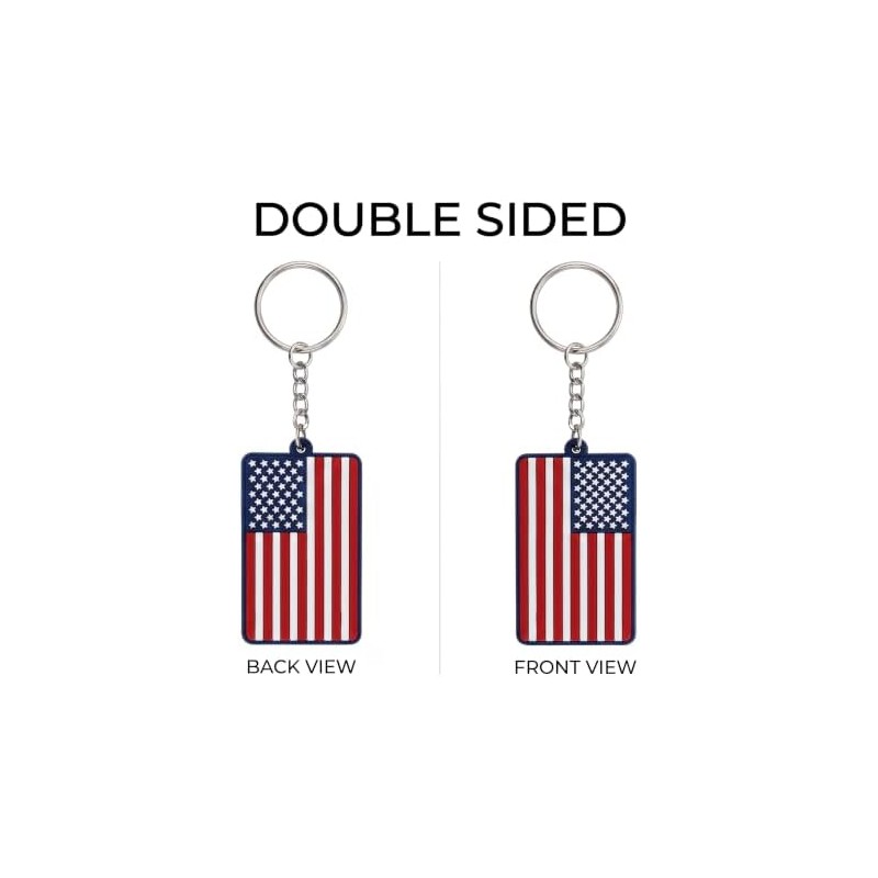 Great 1 Products PVC American Flag Keychain