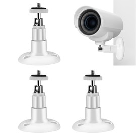 3 Pack Camera Wall Mount Brackets for Ring, White 360° Adjustable Security Camera Bracket Outdoor Camera Mount Adjustable Security Indoor Outdoor Mount Bracket Easy Installation for Indoor and Outdoor