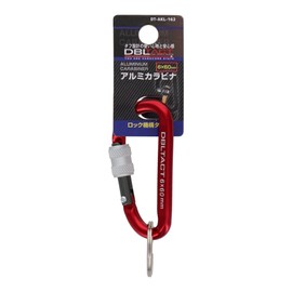 Sankyo Corporation DBLTACT Aluminum Carabiner Lock Type φ6mm Red×Gunmetal (S) DT-AKL-162