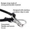 DRERIO 2m Bungee Cord with Carabiner Heavy Duty Bungee Straps
