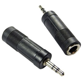 keepdrum ADA074 Jack Adaptor 6.35 mm Female to 3.5 mm Mini Jack Plug Stereo Pack of 2