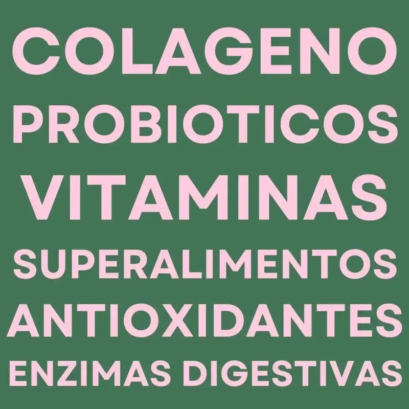 Polvo Ami Fitness Glow Green Colágeno Probióticos Jugo Verde