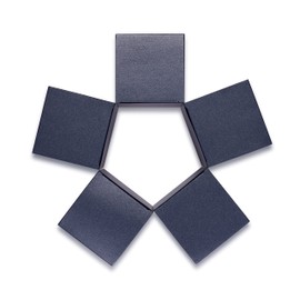 Quotidian 36pcs Glitter Pearlescent Paper Treat Gift Boxes with Lids 3x3x3 inch (Blueberry)