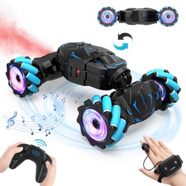 Nitigo Remote Controlled Car from 6 7 8 9 10 11 12 Years, Car with Remote Control for Children, 2.4 GHz 4WD Stunt RC Car with Hand Control, Drift RC Car Offroad 360° Rotation Toy for Boys Girls